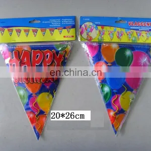 Eco-friendly Promotion Printed PE/paper Customized Pennant String Flag/Bunting Flag From Wenzhou Fly thumbnail-1