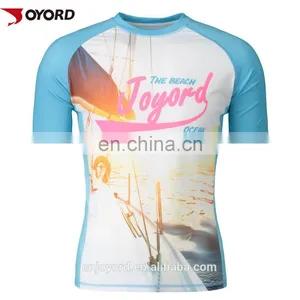 Custom Design uv Protection Kids Women Black Rashguard Sublimated Lycra Surf Bjj Mma Rashguard thumbnail-5