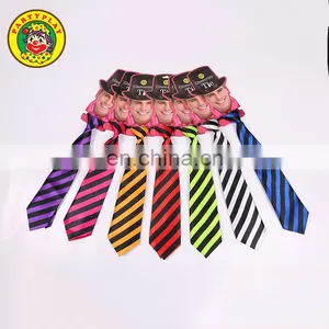 Striped Party Favor Mens Zip Skinny Ties thumbnail-1