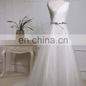 EB2625 Specail Desgns With PU Belt Wedding Dress thumbnail-1