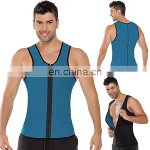 Men Sweat Gym Tank Top Athletic Shirt Sports Running Slimming Vest thumbnail-1
