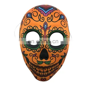 EVA Mask Covered With Orange Fabric for Halloween, Carnival and Party thumbnail-1