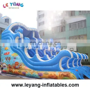 Colorful Wave Slide, Inflatable Wet Slide, Inflatable Dry Slide With 4 Path thumbnail-1