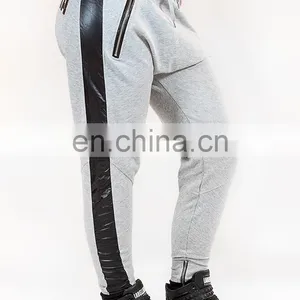 Trade Assurance 2015 New Womens Custom Sports Gym Jogger Wear Zipper Grey Sweat Pants thumbnail-2