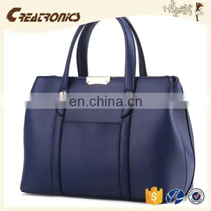 CR Over 11 Years Experience pu Leather Material Large-capacity Portable Long Handle Dark-blue Colors New Stylish Bags Cosmetic thumbnail-1