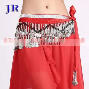 Arabic Silver Coins Velvet Professional Belly Dance Coin Belt Y-2031# thumbnail-1