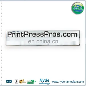 Soft Plastic Label Sticker Black Logo, Silver PVC Plating Label thumbnail-1
