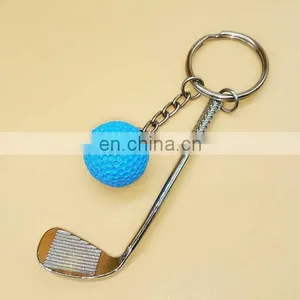 Newest Popular Sports Goods Keychain Candy Color Golf Ball Keychain thumbnail-3