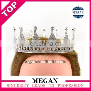 Charming Princess Prom Headband Circle Round Crown Bridal Wedding Tiara Coront thumbnail-6