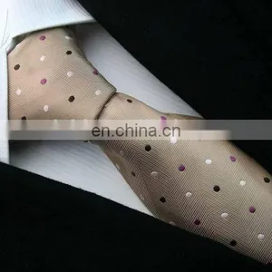 Silk Navy and White Dot Casual Mens Tie thumbnail-4