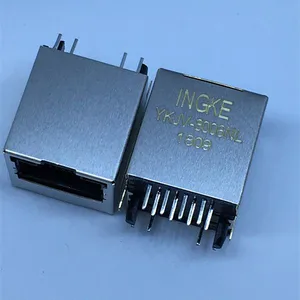 SI-46001-F YKJV-8006NL Vertical 100 Base-T Through Hole RJ45 Magnetic Jack thumbnail-1