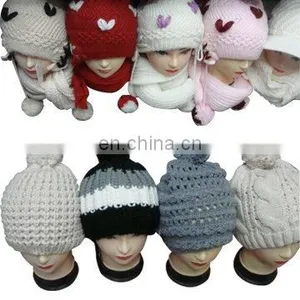 Warm Soft Winter Scarf and Hat Sets thumbnail-1