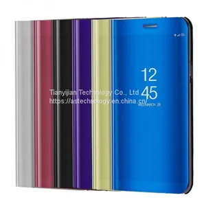 For Samsung Galaxy A5 A7 A8 2018 Smart Mirror Leather View Flip Stand Case Cover thumbnail-1