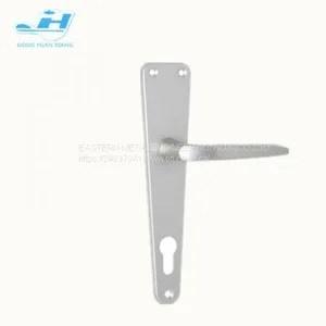 Normal Style Square Plate Aluminum Door Handle With Cylinder Hole Mortise Door Lever Handle Hot Sales Door Lock Handle thumbnail-2