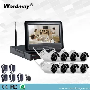8CH 1.0MP/2.0MP CCTV Home Security Video Suveillance Wireless WiFi NVR Kits With 10 Inch LCD Screen thumbnail-1