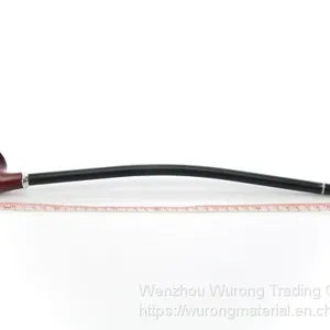 405mm Length Wooden Resin Long Tobacco Pipe With Brown Heart-shaped Head and Thin Tube for Smoking thumbnail-3