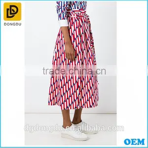 2017 New Summer Design Maxi Long Printing Cotton Skirts for Women thumbnail-2