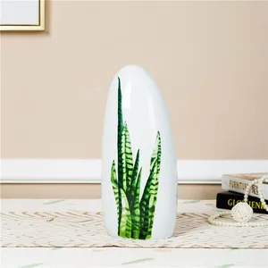 Tree Leaf Modern Simple Abstract 3D Style Ceramic Decoration For Home Office Wedding Gift thumbnail-2