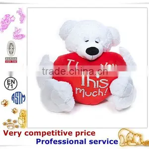 OEM Stuffed Toy,Custom Plush Toys, Valentine White Bear thumbnail-5