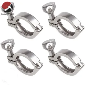 Lost Wax Casting Stainless Steel 304 316 Heavy Duty Clamp Single Pin Squeeze Clamp Sanitary Tri Clamp Fitting China Manufacturer Plumbing Fitting Pipe Clamp thumbnail-1