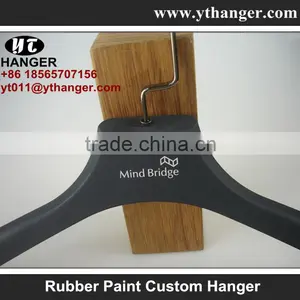 IMY-529 Black Jacket Rubber Hangers for Wholesale thumbnail-4