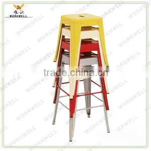 Galvanized Marais Side Metal Bar Stool Chair thumbnail-1