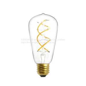 ST64 LED Filament Bulb 1w/2w/4w/5W/6w/7w/8w LED Edison Bulb E26/E27 Dimmable thumbnail-4