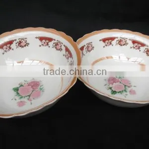 Round Porcelain Japanese Rice Bowls, Enamel Bowl, Ceramic Soup Bowl thumbnail-4