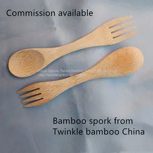 Bamboo Spork Wholesale Bamboo Spoon Bambu Fork From China Twinkle Bamboo thumbnail-1