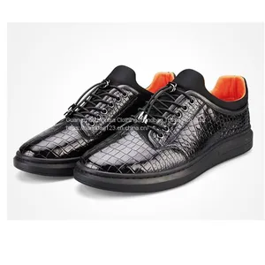 Crocodile Leather Shoes Men's Genuine Leather High-End Business Casual Men's Formal Wear Korean Casual Trend Breathable Leather Shoes thumbnail-2