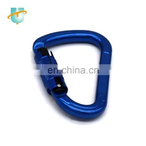 Aluminum Gold Black Carabiner Hook 25kn Custom LOGO Rescuing Mountain/rock Climbing Twist Locking Snap Karabiner thumbnail-4