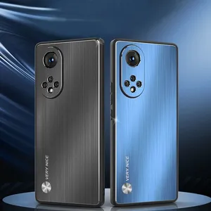 2022 Super Cheap Metal Brushed Straight Edge Full FIne Hole Mobile Phone Case For HUAWEI Nova 7 8 9 Mate30 40Pro P30 40 50 Pro thumbnail-1