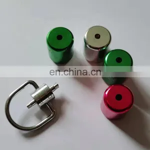 Tapón de botella de refrigerante Freón para aire acondicionado de refrigeración con llave de bloqueo de aluminio y bronce. Tapones de bloqueo 1/4, 16/7 thumbnail-2