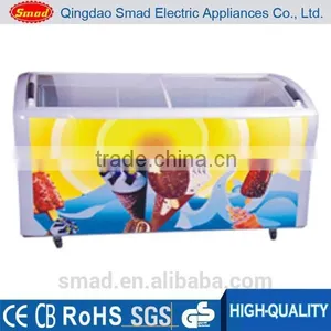 Transparent Display Sliding Glass Flat Door Chest Freezer China Manufacturer With High Quality thumbnail-6