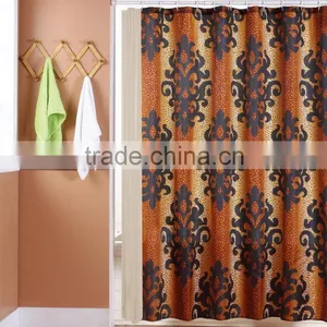 1 PC POLYESTER PRINTING SHOWER CURTAIN WITH MATCHING 12 PCS RESIN HOOKS--13 PCS SETS thumbnail-2
