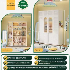 Marseille Coastal Resort Moisture-Proof Metal Cabinet | Louvre Door Physical Ventilation System | Customizable 0.4m Unit thumbnail-1
