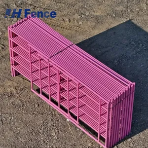 Galvanized 6ft 12ft Heavy Duty Used Metal Horse Fence Panels/Round Pen Panels Livestock Cattle Panels/Horse Corral Panels thumbnail-6