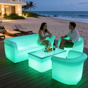 Cube Light /waterproof IP65 Light up Colorful 40cm 50cm 60cm LED Table Glowing Cube Seat for Outdoor Garden Home Bar thumbnail-2
