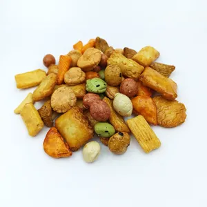Factory Supply Assorted Baked Rice Cracker & Seasoned Peanut Mix, Multi Shape Savory Mixed Snack Blend, Custom Flavor thumbnail-4