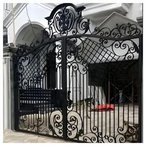 Custom Made Fancy Wrought Iron Gate Aluminum Gate Design For Home thumbnail-1