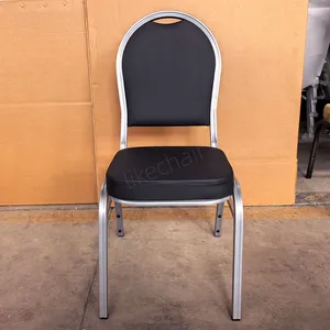 Best Selling Stacking Metal Frame High Density Foam BS 5852 TUV Certified 250kg Load Banquet Chair thumbnail-4