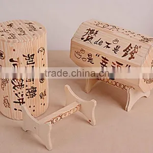 Christmas Children's Barrel Bank Wooden Coin Saving Box thumbnail-3