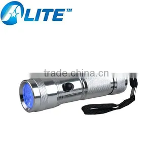 Ultra-Violet Flashlight Gold Color 365nm Ultraviolet Flashlight With 14 LED thumbnail-1