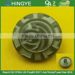 Brass Tin Color Metal Shank Button For Coats Wear --- MJ1131 thumbnail-1