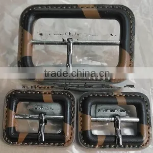 Leopard Printed Color Real Leather Covered Buckles thumbnail-2