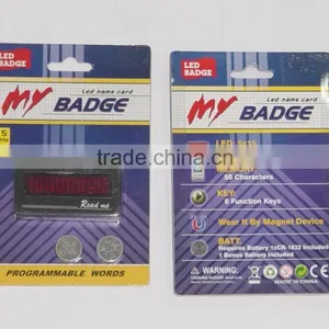 LED Flashing Badge With Multi-character Change thumbnail-1