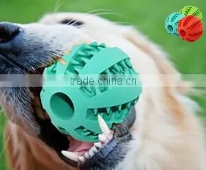 Wholesale 70mm Durable Rubber Ball With Teeth Dog Toy , OEM Pet Products Manufactory thumbnail-1
