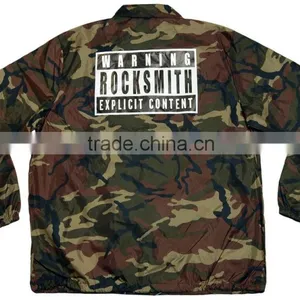 Camouflage Coaches Jacket, Custom Camouflage Coaches Jacket, Camouflage Cheap Coaches Jacket thumbnail-4