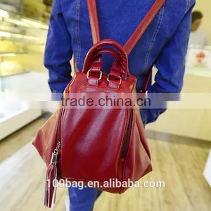Multifunction Bags Lady Fashion Soft Leather Backpack Bag thumbnail-3