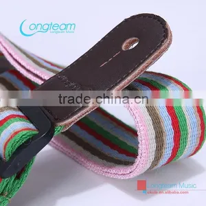 Leather Guitar&ukulele Strap With Cotton Tape,high Quality Belt for Wholesale,Rainbow Series thumbnail-3